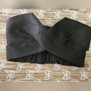 Solace London Black Strapless Top